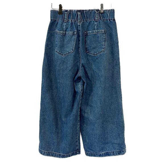 Blank NYC Wide Leg Jeans Crop Paperbag Waist Size 28 Pleated - Picture 3 of 7